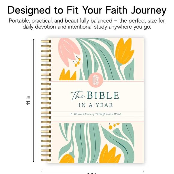 NO BRAND Other - Official Spiral Bible in a Year 52 Week Guided Bible Study 8.5" x 11" Notebook